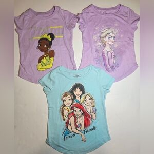 Disney Princess T-Shirt Bundle Of 3. Size  XS (4-5) Girls